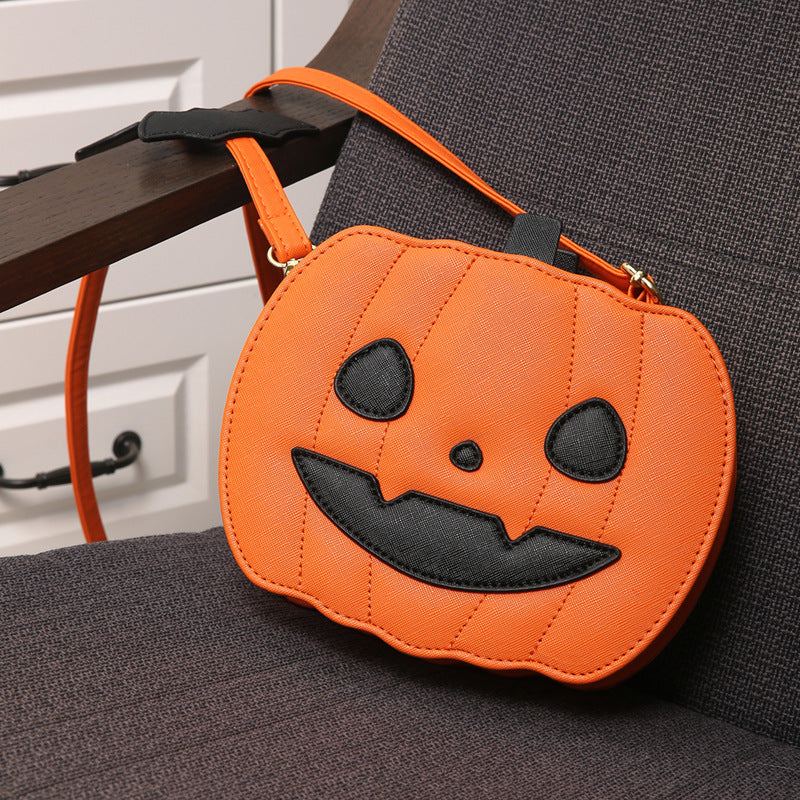 Halloween Funny Pumpkin Bat - Cartoon Shoulder Crossbody Bag