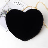 Heart Shape - Love Crossbody Bags For Women Plush Chain Shoulder Bags Valentine's Day Party Bag