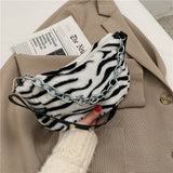 Leopard Pattern Plush Shoulder Bag Personality Diagonal Women Bag