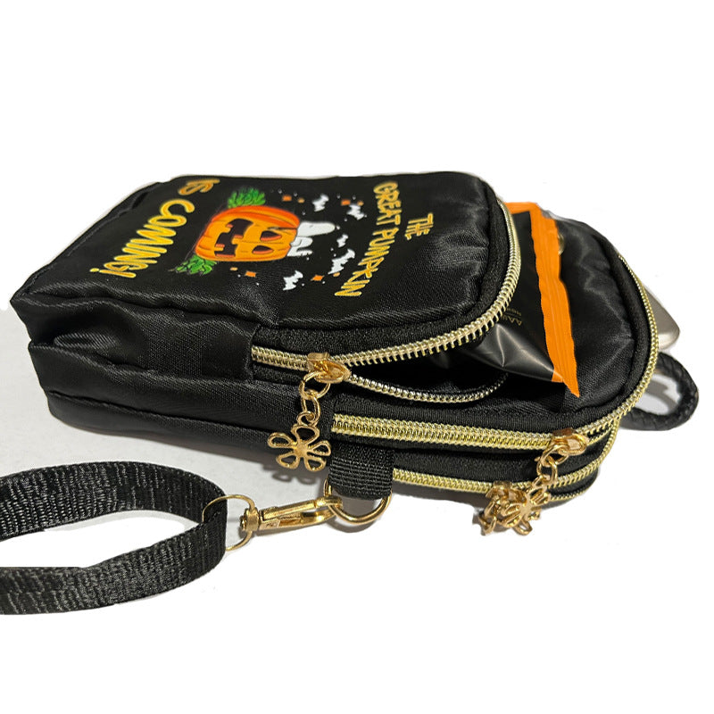 Halloween - "Pumpkin Is Coming" Phone Bag / Wallet - Cute Crossbody Bags