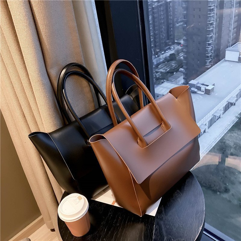 Retro Tote Bags Solid Color High Quality Shoulder Bags