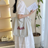 Daily Canvas Bag Large Capacity Women's Shopping Shoulder Bag