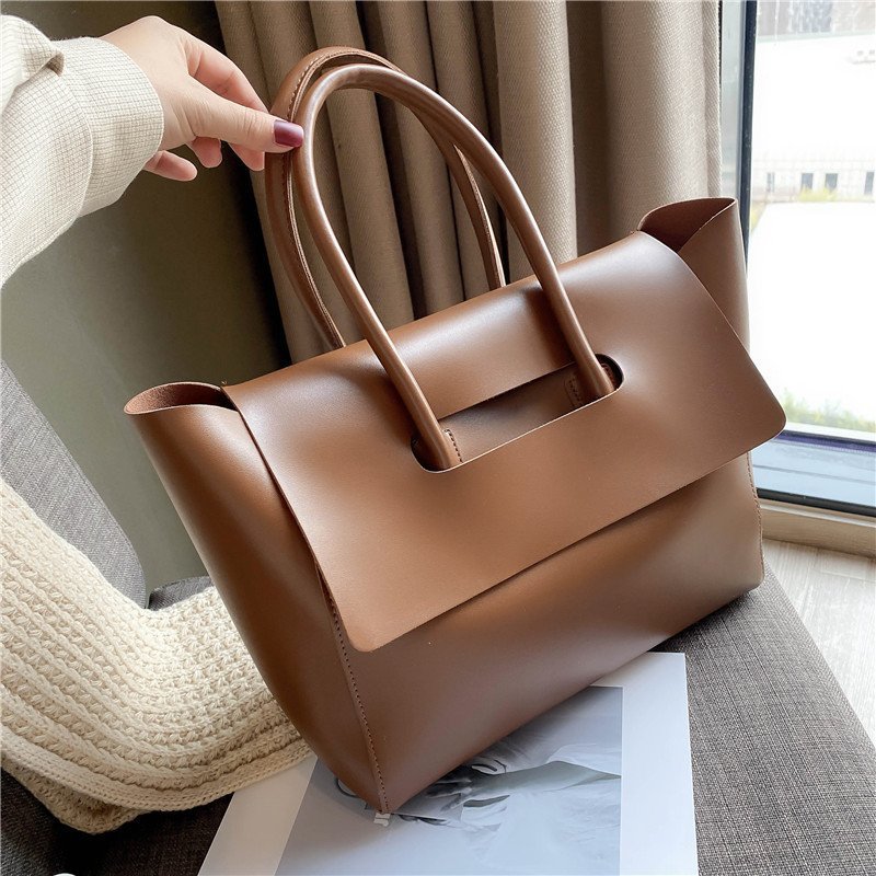Retro Tote Bags Solid Color High Quality Shoulder Bags
