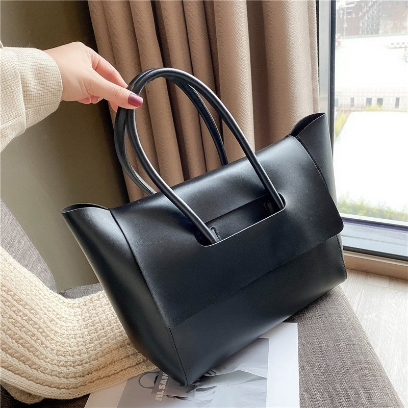 Retro Tote Bags Solid Color High Quality Shoulder Bags