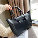 Retro Tote Bags Solid Color High Quality Shoulder Bags