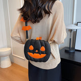 Halloween Funny Pumpkin Bat - Cartoon Shoulder Crossbody Bag