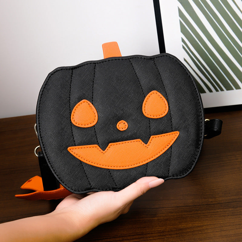 Halloween Funny Pumpkin Bat - Cartoon Shoulder Crossbody Bag