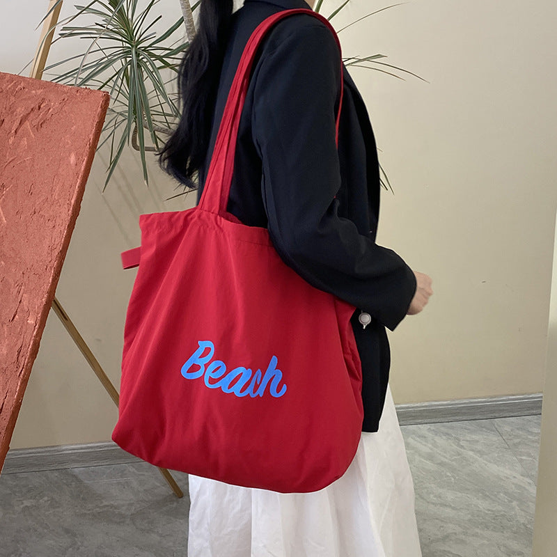 Daily Canvas Bag Large Capacity Women's Shopping Shoulder Bag