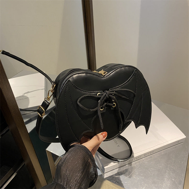 Heart Shape Bat Wings Bag Strap Shoulder Crossbody Bag
