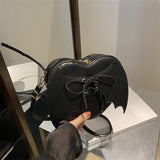 Heart Shape Bat Wings Bag Strap Shoulder Crossbody Bag