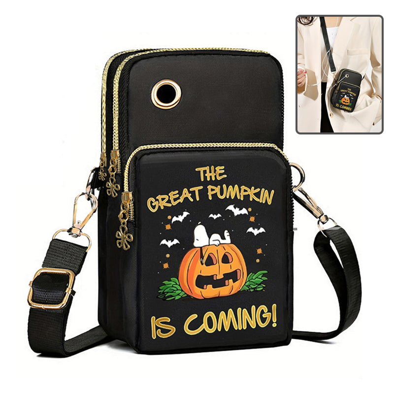 Halloween - "Pumpkin Is Coming" Phone Bag / Wallet - Cute Crossbody Bags