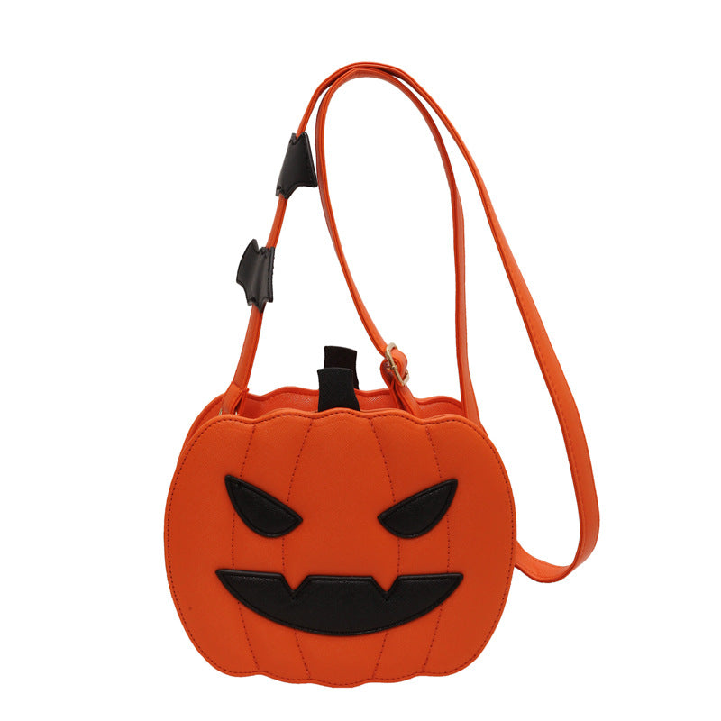Halloween Funny Pumpkin Bat - Cartoon Shoulder Crossbody Bag
