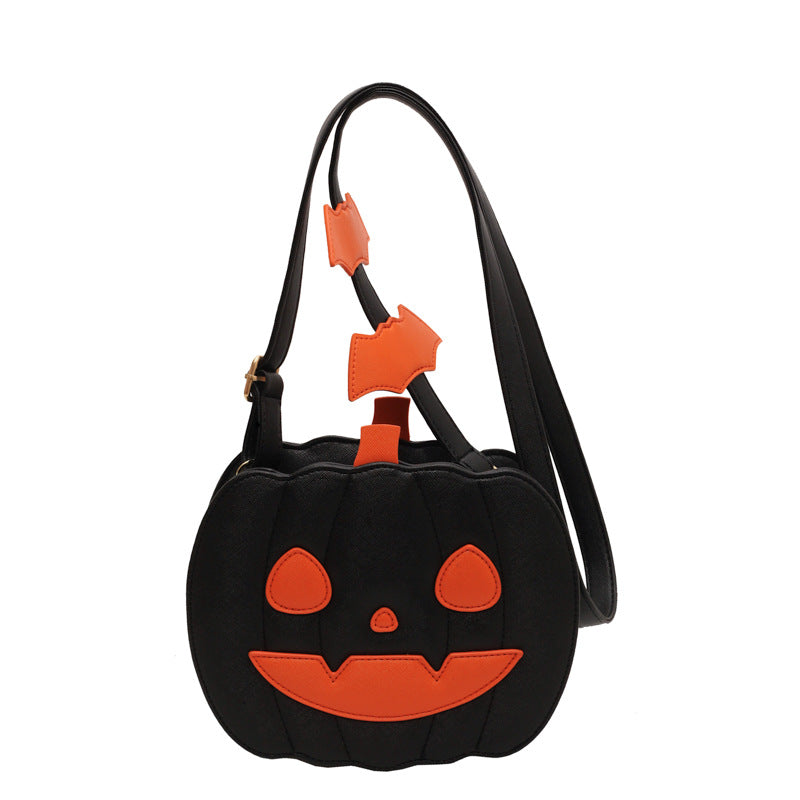 Halloween Funny Pumpkin Bat - Cartoon Shoulder Crossbody Bag
