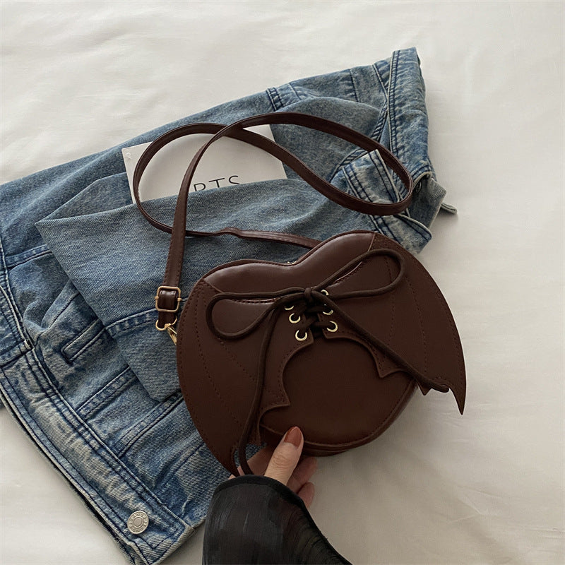 Heart Shape Bat Wings Bag Strap Shoulder Crossbody Bag