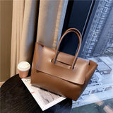 Retro Tote Bags Solid Color High Quality Shoulder Bags